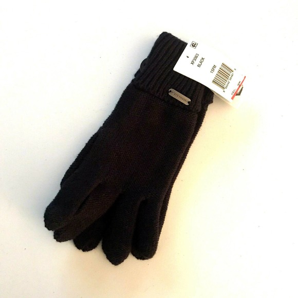 Steve Madden for Macys EZ Tap Touchscreen Gloves Black Knit NWT $18 - Picture 2 of 5
